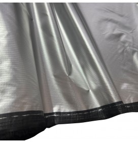 Reflective Fabric Ripstop Black & Silver 