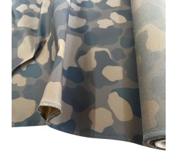 Camouflage Waxed Cotton Fabric Tobacco
