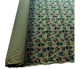 Dry Waxed Skulls Fabric