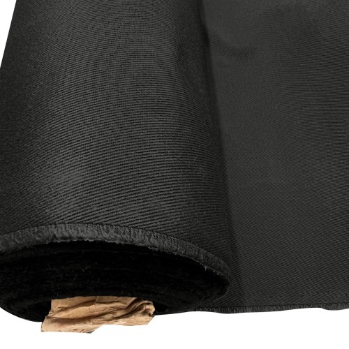 10 meter lengths BLACK 17.5oz Waxed Cotton Fabric Canvas Rugged Twill