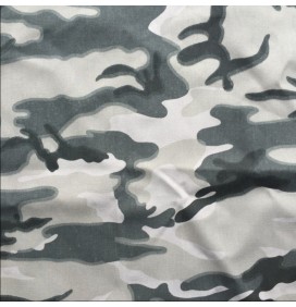 Poly Cotton Drill Camouflage Fabric Beige