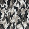 7oz WATERPROOF FABRIC PU Camouflage print Grey Black4