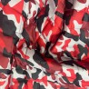 7oz WATERPROOF FABRIC PU Camouflage print Red5