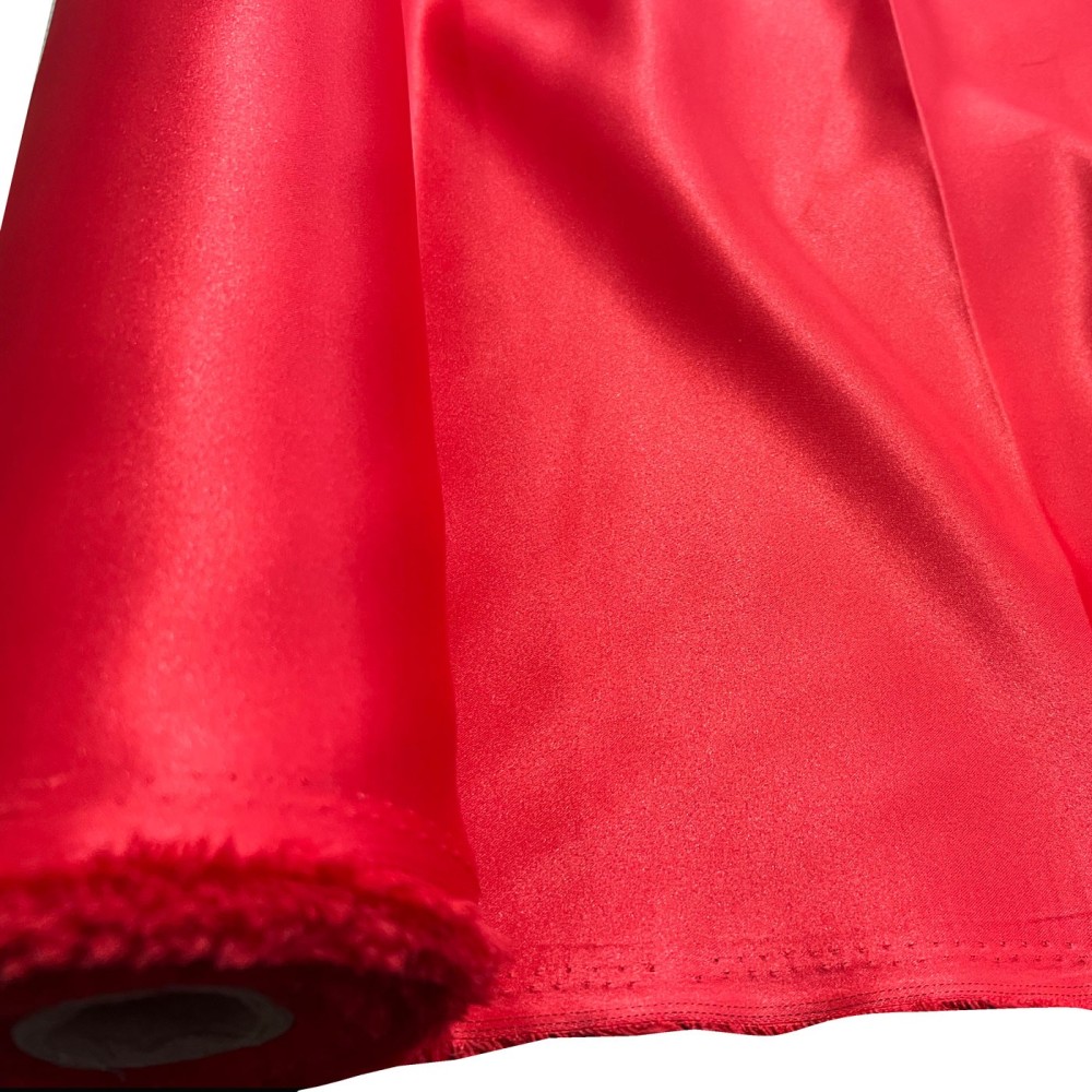 Duchess Satin Fabric Bridal Red1