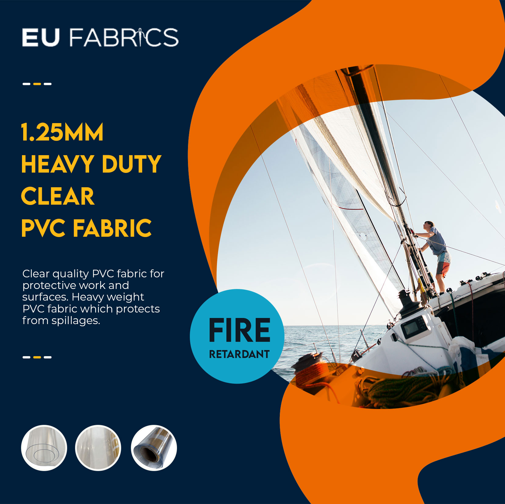 1.25MM Heavy Duty Clear PVC Fabric
