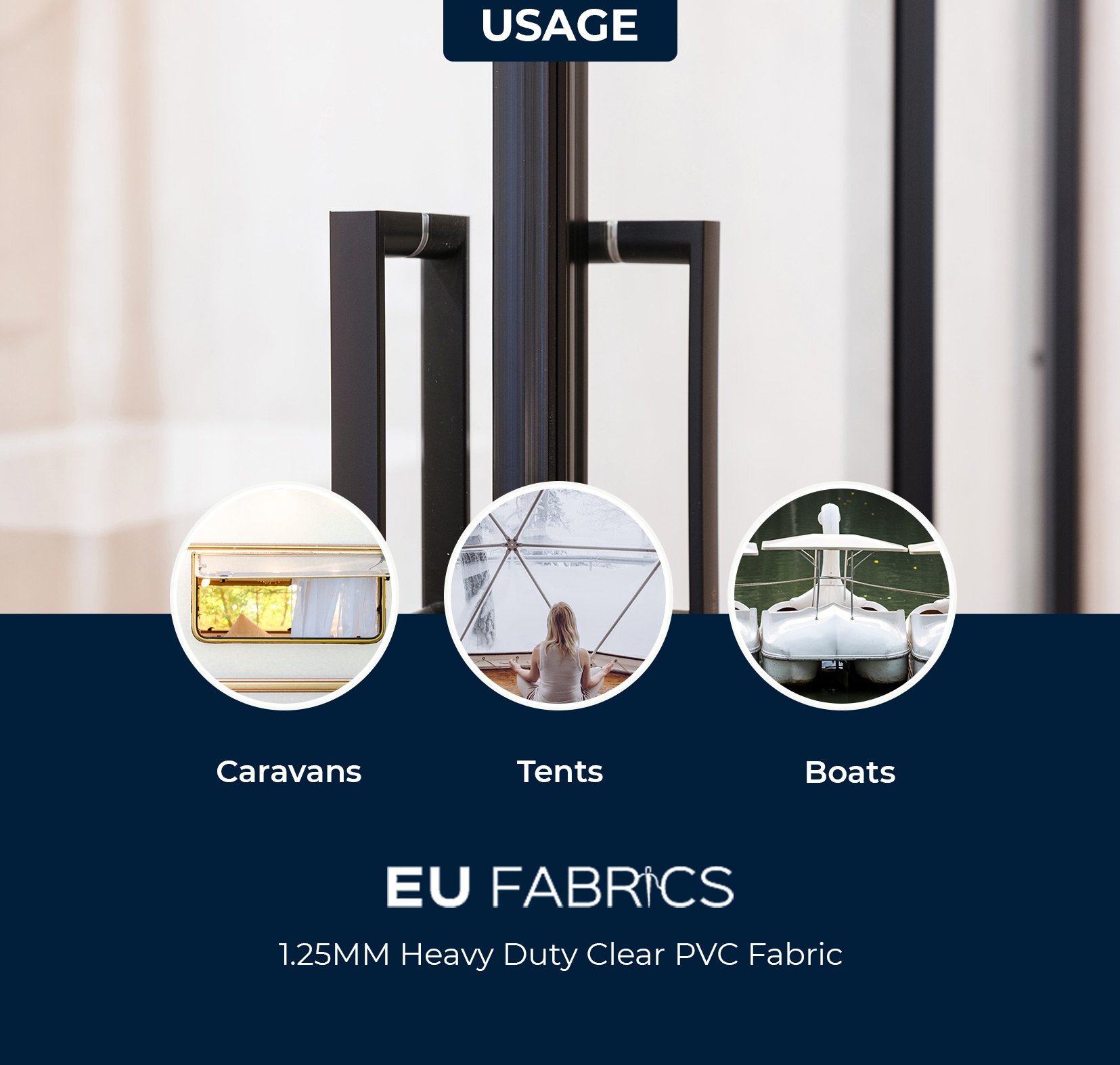1.25MM Heavy Duty Clear PVC Fabric Usage