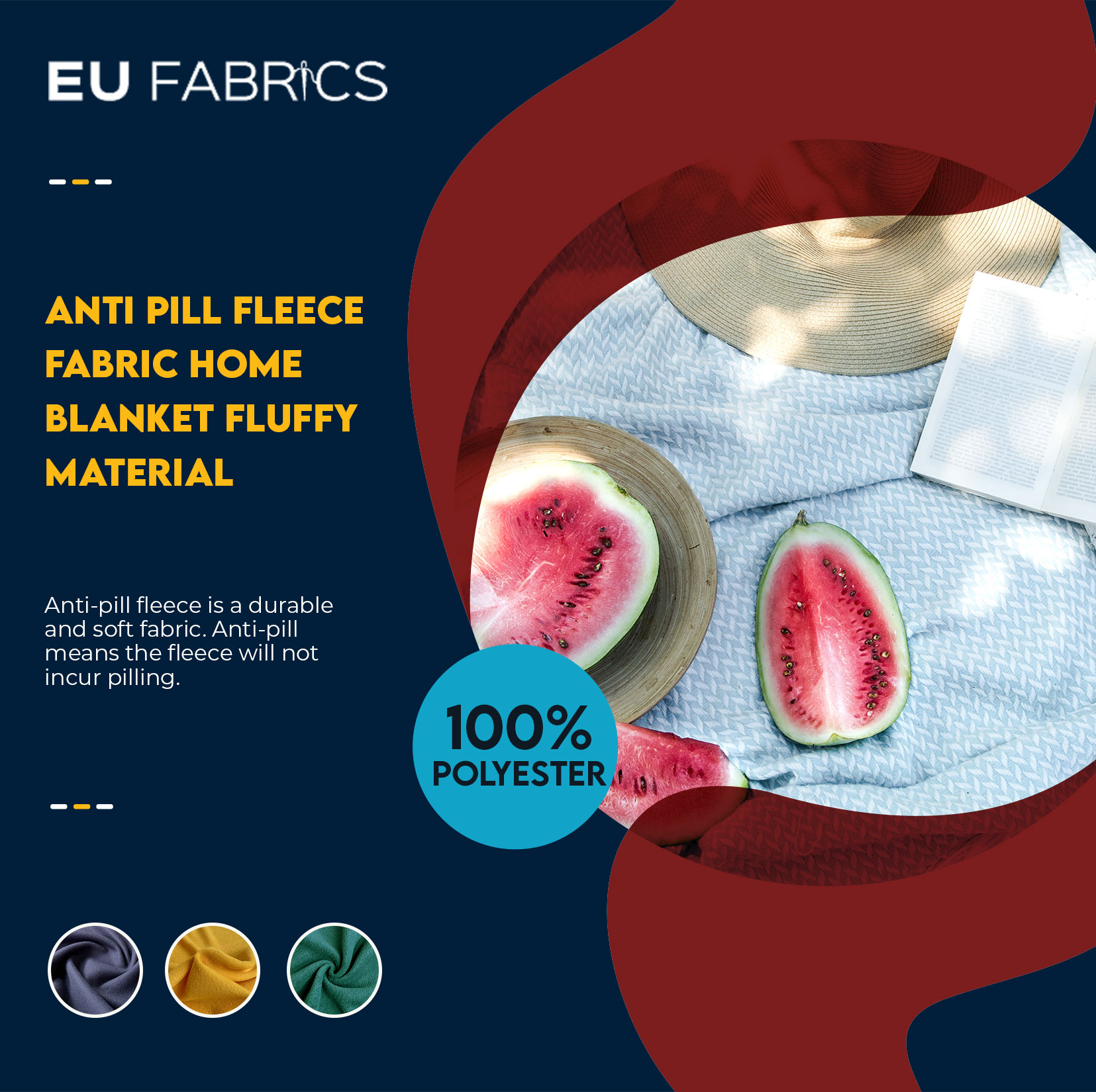 Anti Pill Fleece Fabric Home Blanket Fluffy Material