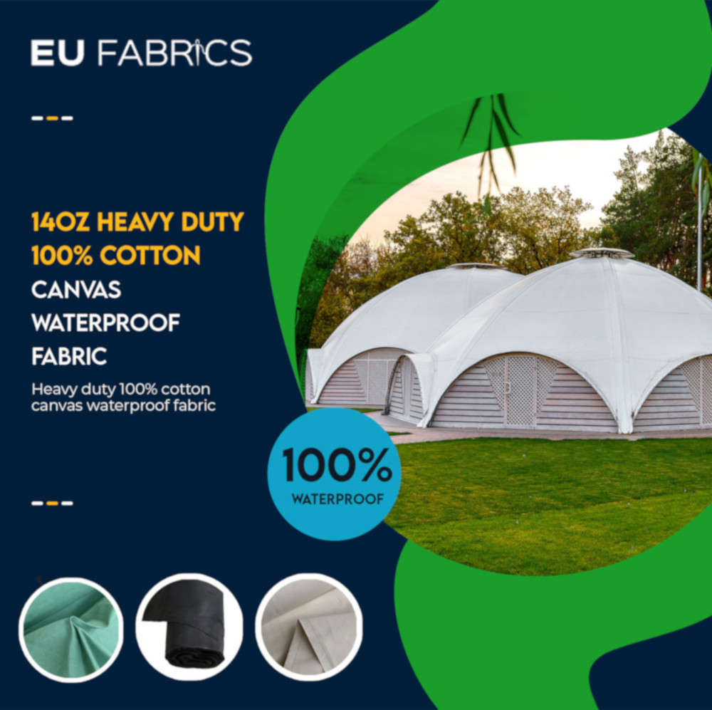 14oz Heavy Duty 100% Cotton Canvas Awning Waterproof Fabric