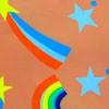 Peach Rainbows and Stars8081
